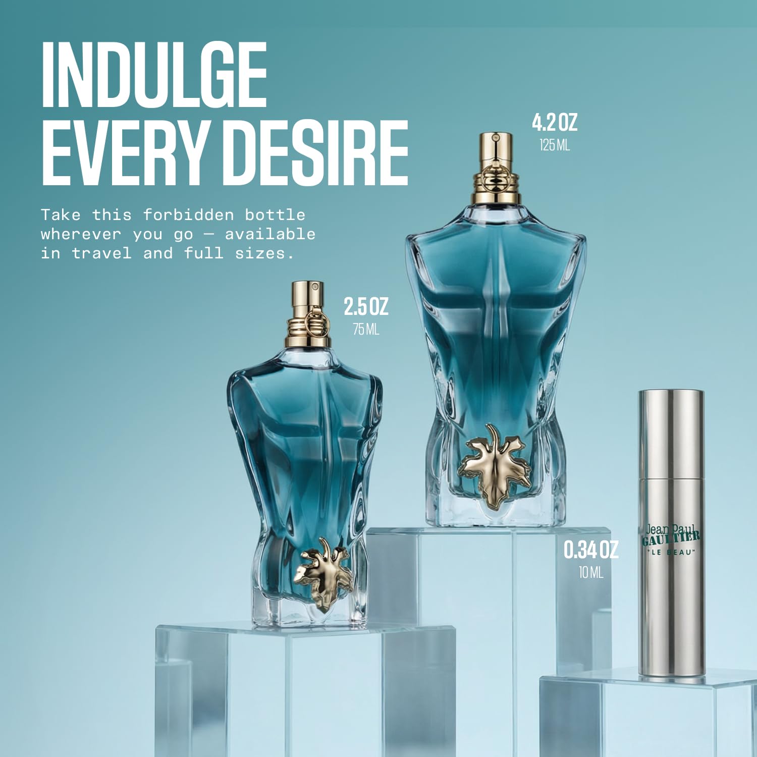 Jean Paul Gaultier Le Beau Eau de Toilette for Men Long Lasting Addictive Aromatic Woody FRAGGISH