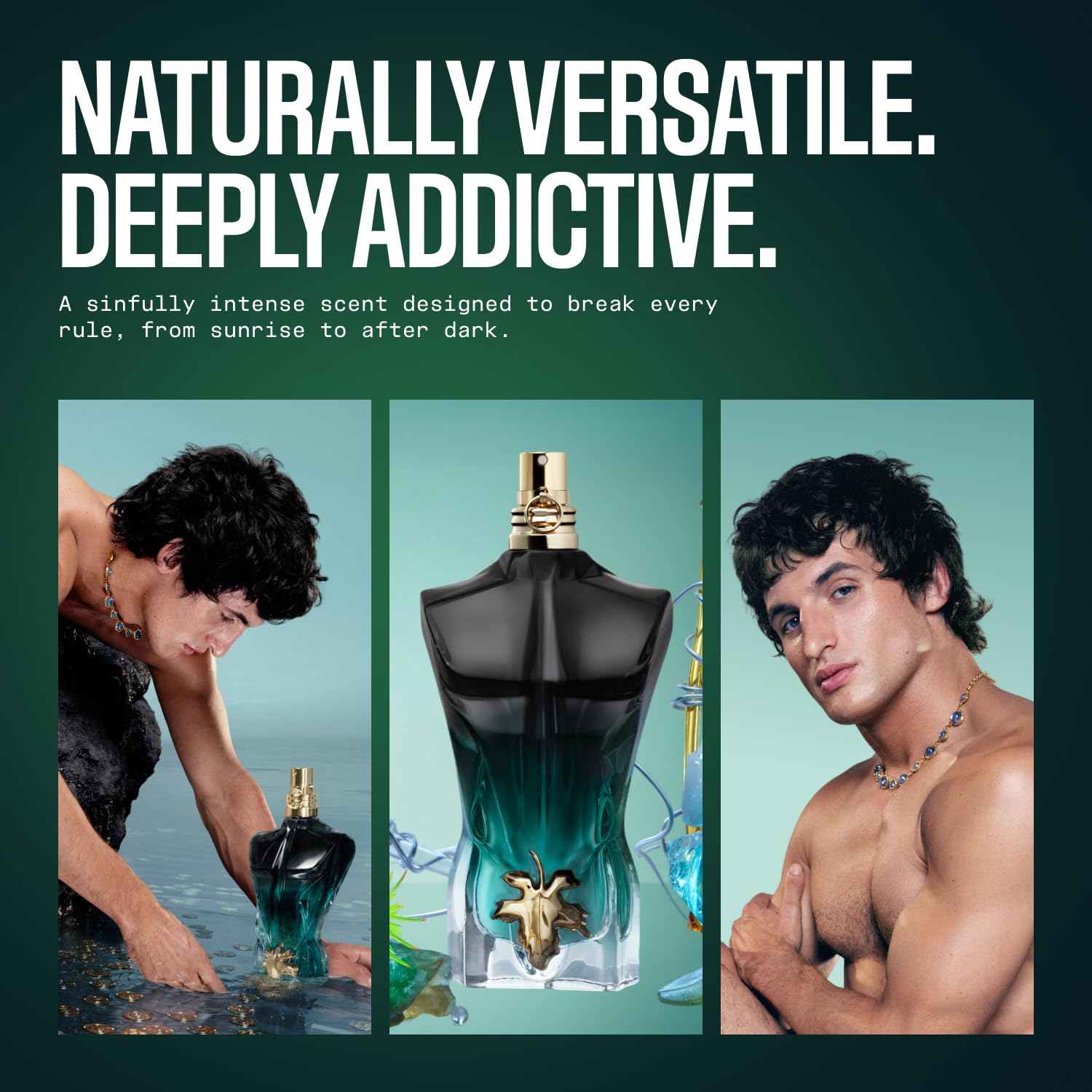 Jean Paul Gaultier Le Beau Le Parfum Intense for Men - Long Lasting Woody Amber Men FRAGGISH