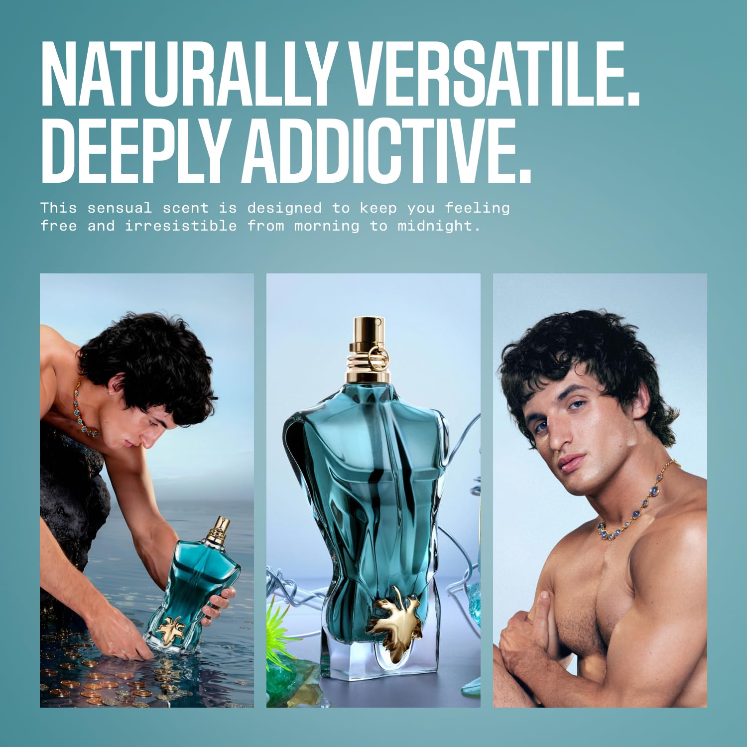 Jean Paul Gaultier Le Beau Eau de Toilette for Men Long Lasting Addictive Aromatic Woody FRAGGISH