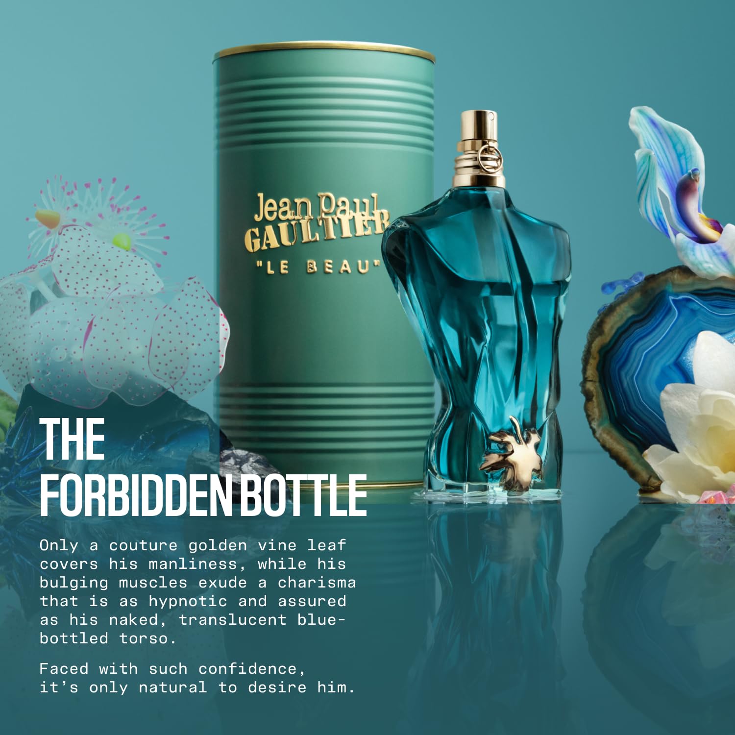 Jean Paul Gaultier Le Beau Eau de Toilette for Men Long Lasting Addictive Aromatic Woody FRAGGISH