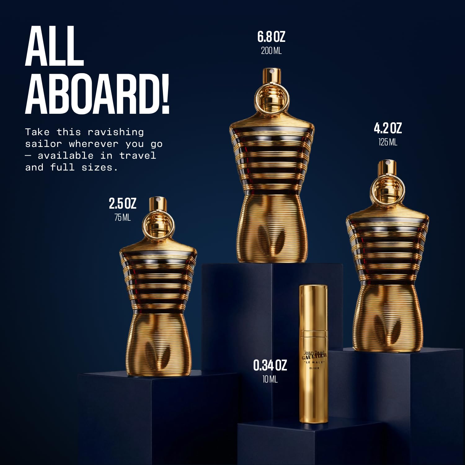 Jean Paul Gaultier Le Male Elixir Parfum - Long Lasting Woody Aromatic Cologne FRAGGISH