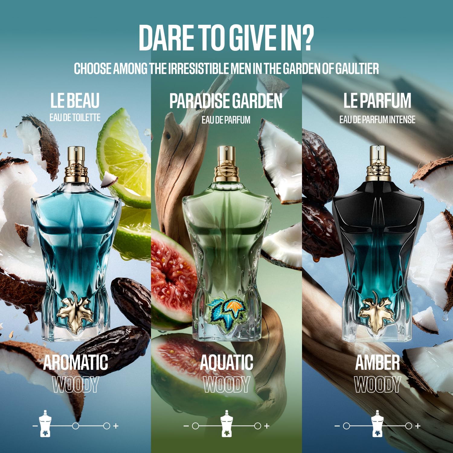 Jean Paul Gaultier Le Beau Eau de Toilette for Men Long Lasting Addictive Aromatic Woody FRAGGISH